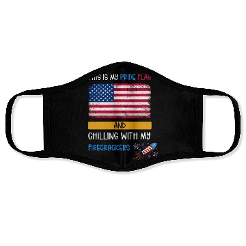 Discover This Is My Pride Flag USA American 4th Of July Face Masks
