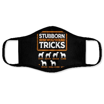 Discover Funny Irish Wolfhound Owner Training Dog Tricks Face Masks