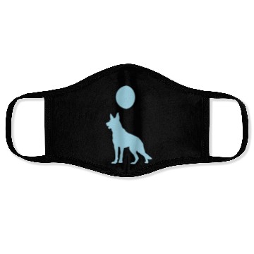 Discover German Shepherd Celestial GSD Dog Moon Tarot Face Masks