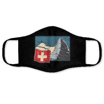 Discover Vacation Skiing, Hiking, Mountain Switzerland Face Masks