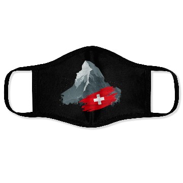 Discover Vacation Skiing, Hiking, Mountain Switzerland Face Masks