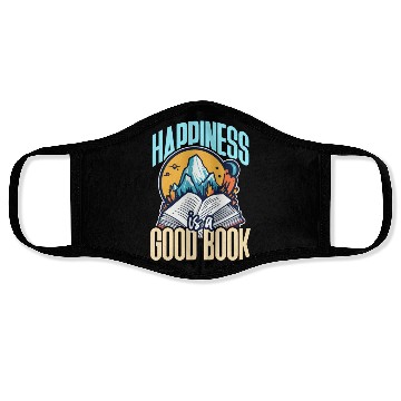 Discover Literature Teacher Happiness Is A Good Book Reader Face Masks