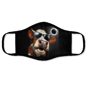 Discover Funny Solar Eclipse Wearing Glasses Face Masks
