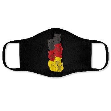 Discover German Flag Capybara German Germany Face Masks