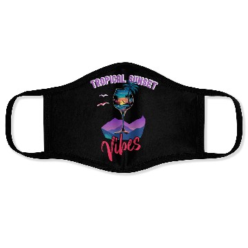 Discover Tropical Sunset Vibes Face Masks