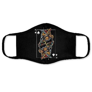Discover Eagle Owl Steampunk Card Game King of Spades Poker Face Masks