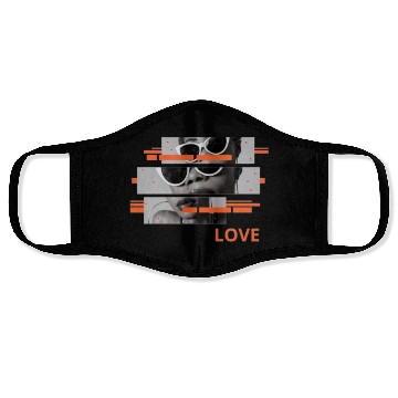 Discover Love black ach Face Masks