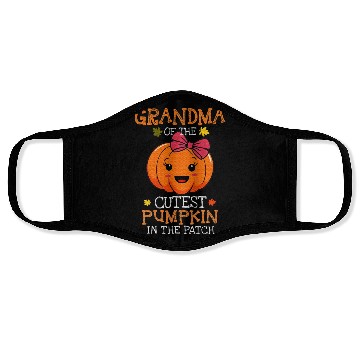 Discover Grandma Of The Cutest Pumpkin In The Patch Face Masks