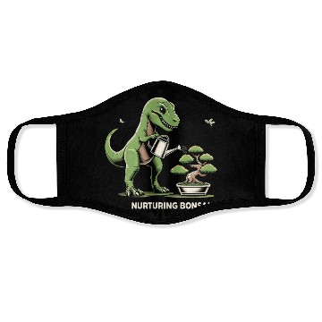 Discover T-Rex Dinosaur Gardener Bonsai Master Gardening Face Masks