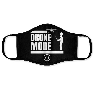 Discover Drone Mode On Funny Drone Pilot Face Masks