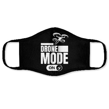 Discover Drone Mode On Funny Drone Pilot Face Masks