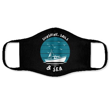 Discover Sunshine, Sails & Sea Boat Face Masks