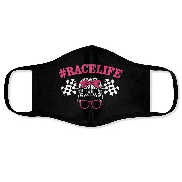Discover Messy Bun Sunglasses Drag Racing Mom Race Face Masks