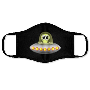 Discover Retro Alien in Space Ship Face Masks