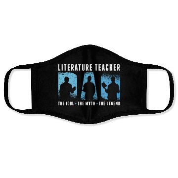 Discover Literature Teacher Dad The Idol The Myth Bookworm Face Masks
