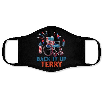 Discover Back Terry Fireworks 4th July Face Masks