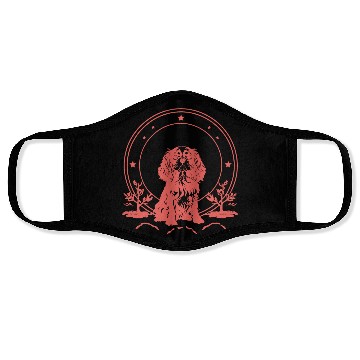 Discover Cavalier King Charles Spaniel Celestial Tarot Card Face Masks