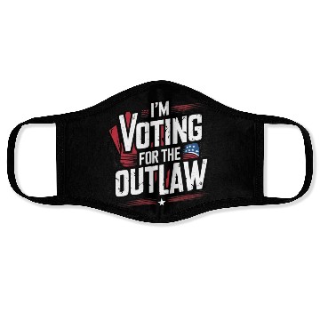 Discover I’M VOTING FOR THE OUTLAW Face Masks