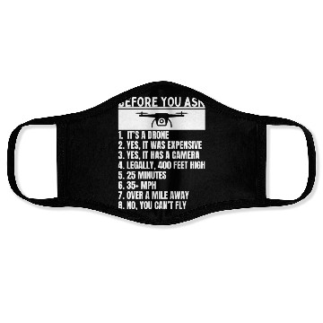 Discover Quadcopter Before You Ask Funny Drone Pilot Face Masks