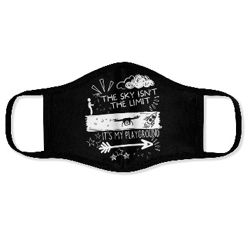 Discover Quadcopter Sky Is Not The Limit Funny Drone Pilot Face Masks