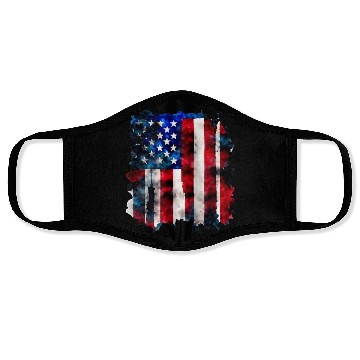 Discover Patriotic American Flag July 4th Face Masks