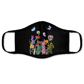 Discover Wild flowers garden Face Masks