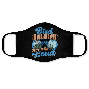 Discover Birdwatching Bird watcher proud and loud Face Masks