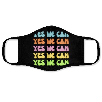 Discover Retro YES WE Can Obama Protest Affirmation Face Masks