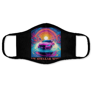 Discover Synthwave Art Futuristic Car Face Masks
