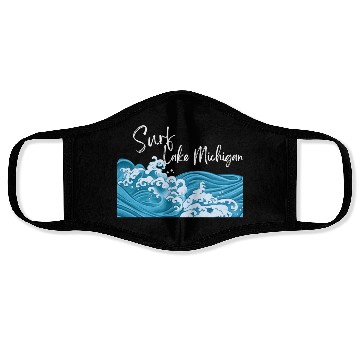 Discover Surf Lake Michigan Face Masks