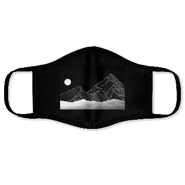 Discover mountain moon Face Masks