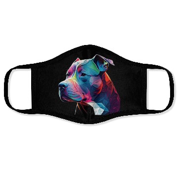 Discover Blue Nose Pitbull Neon Face Origami Face Masks