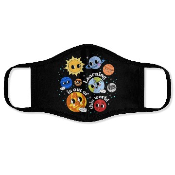 Discover Solar System Learning Science Teacher Face Masks