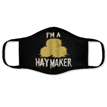 Discover Funny Hay Maker Farm Life Style for a Farmer Face Masks