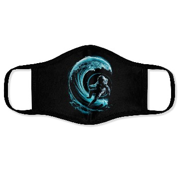 Discover Space Surfing Classic Face Masks