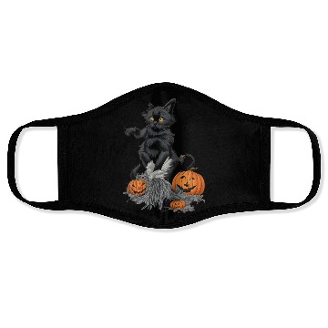 Discover Witchy Black Cat Face Masks