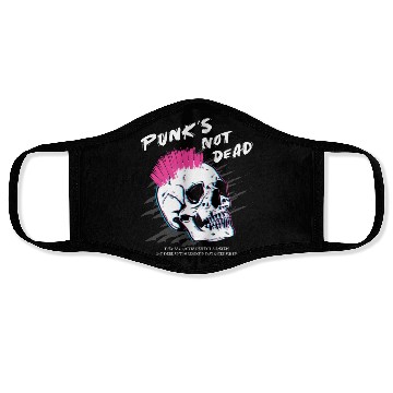 Discover Punks Not Dead - Skull Punk Rock Music - Old Face Masks