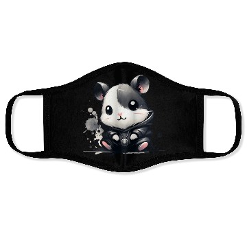 Discover Charcoal Hip Hop Hamster Face Masks
