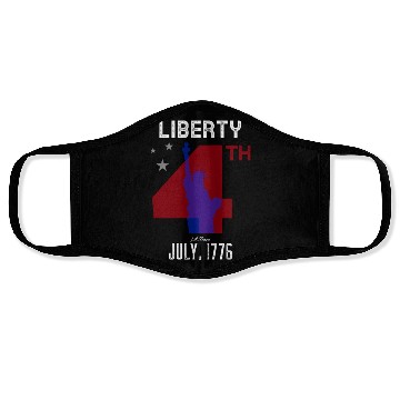 Discover Liberty Been Lit Since July, 1776 4th of July Face Masks