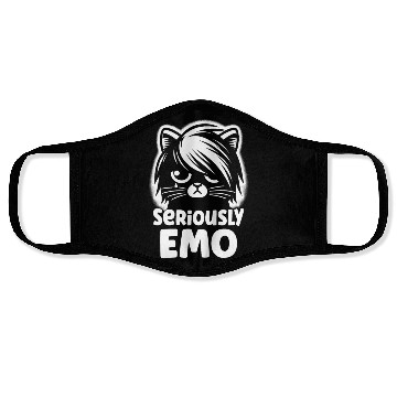 Discover Gothic Emo Cat Design For Cat Lovers And Face Masks