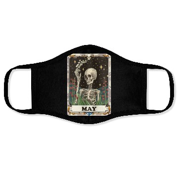 Discover May Gothic Tarot Card - Lily of the Valley & Skele Face Masks