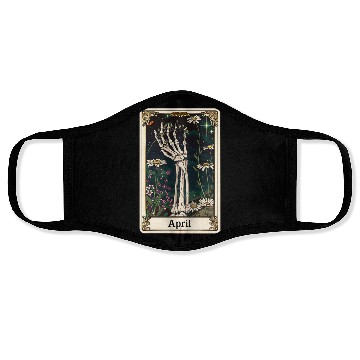Discover April Gothic Tarot Card - Daisy Flower & Skeleton' Face Masks