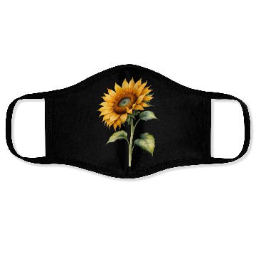 Discover Sunflower watercolor for Nature Lovers Face Masks