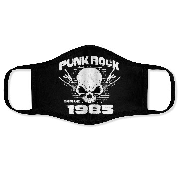 Discover 39th Birthday - Punk Rock Since 1985 Skull Rock Face Masks
