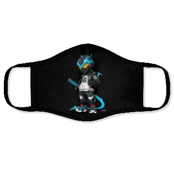 Discover Chibi Dragon Ninja Character Face Masks