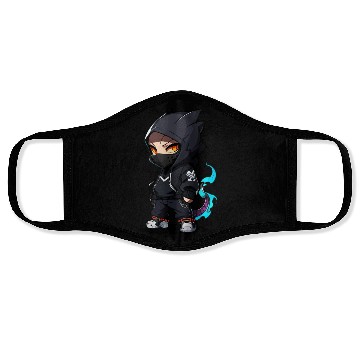 Discover Chibi Dragon Ninja Character Face Masks