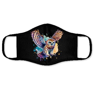 Discover Barking Owl in Flight Face Masks