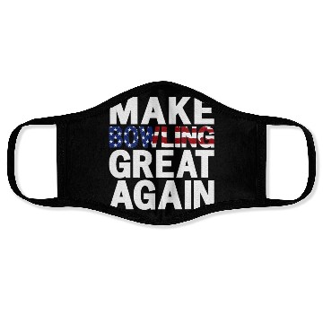 Discover Patriotic USA Make Bowling Great Again Face Masks