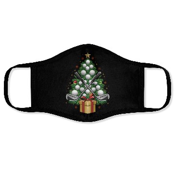 Discover Golf Equipment Christmas Tree Christmas Golf Face Masks