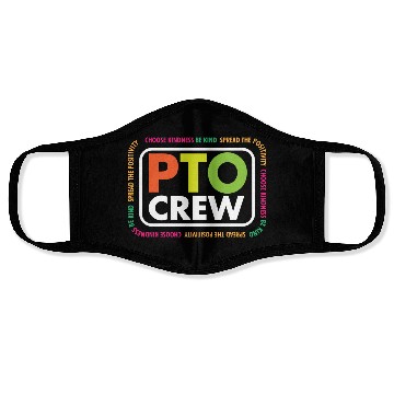 Discover PTO Crew School Volunteer Parent Teacher Face Masks